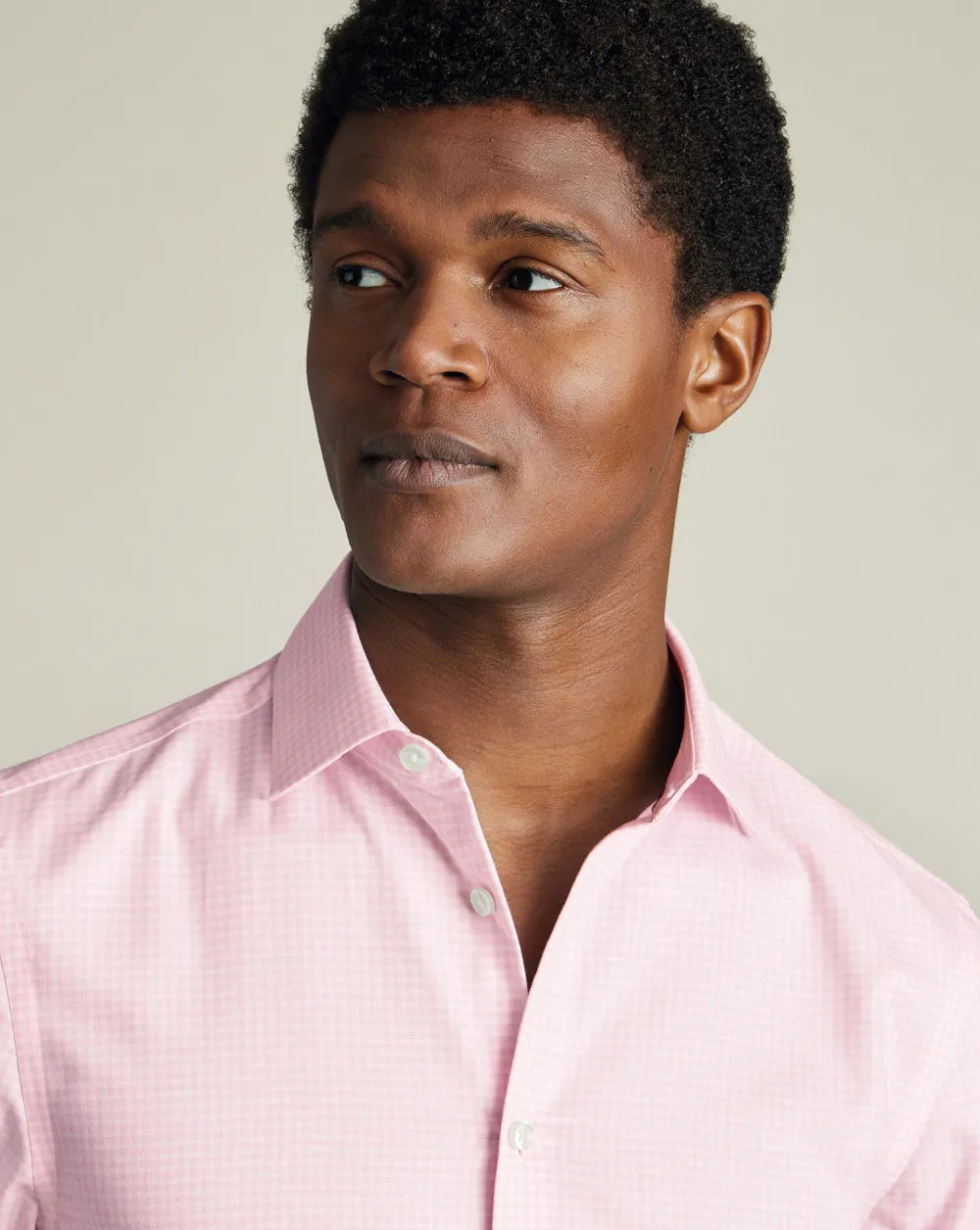 Semi-Cutaway Non-Iron Cotton Linen Shirt - White
