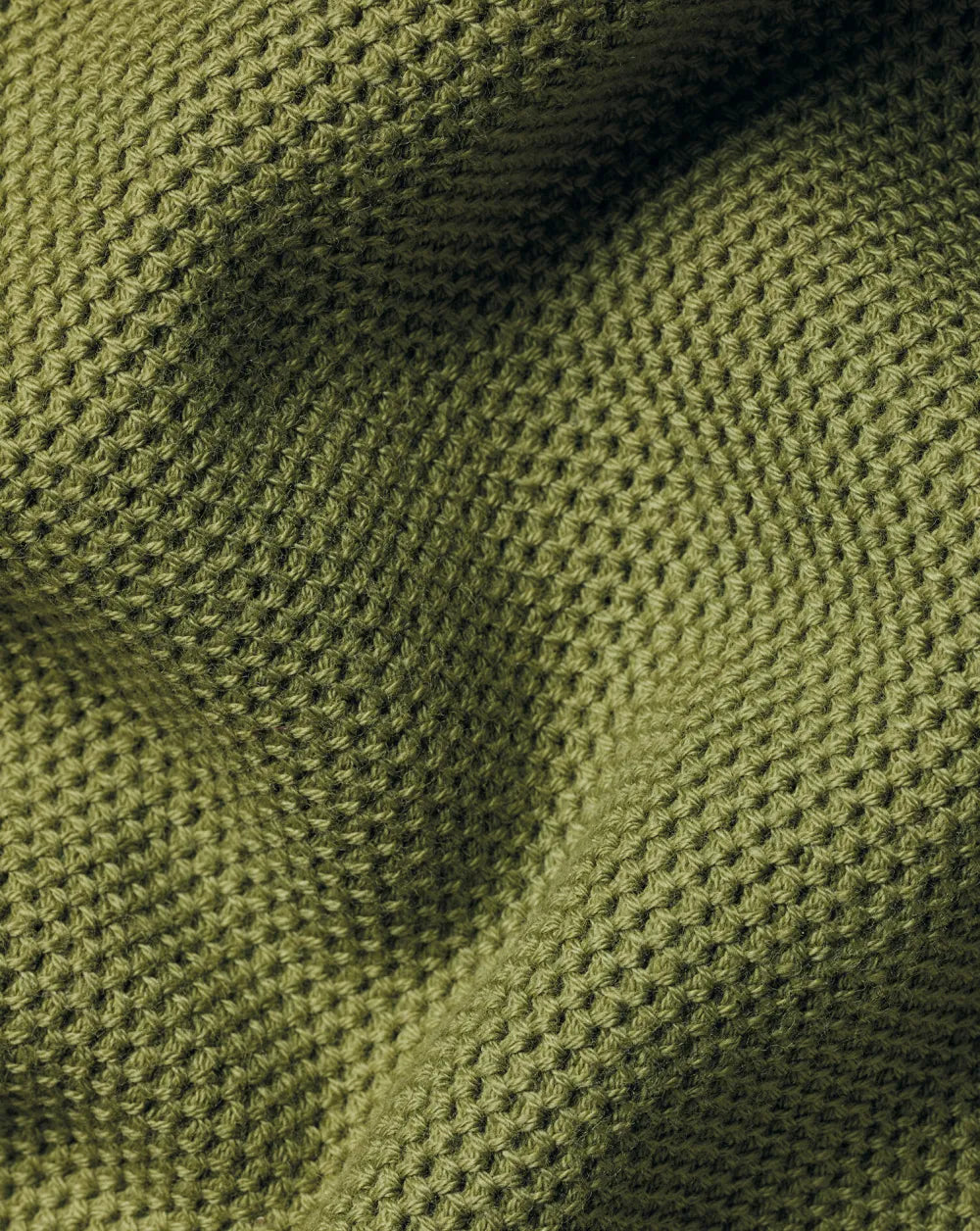 Honeycomb Cotton Zip Neck Jumper - Purple