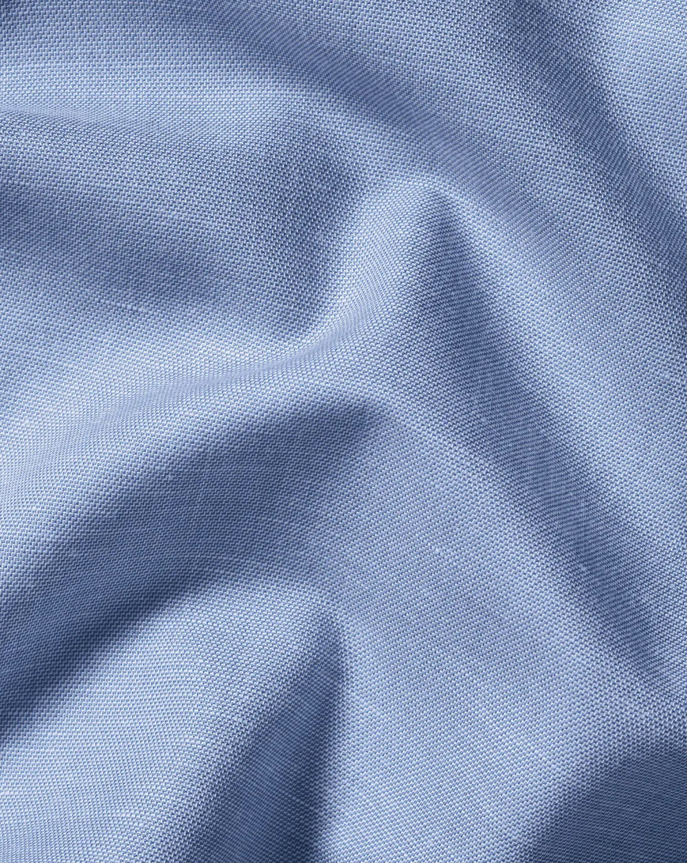 Non-Iron Cotton Linen Short Sleeve Shirt - Ink Blue