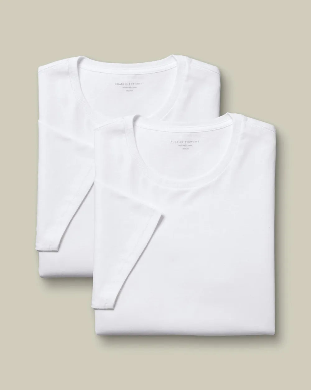 2 Pack V-Neck Cotton T-Shirt - White