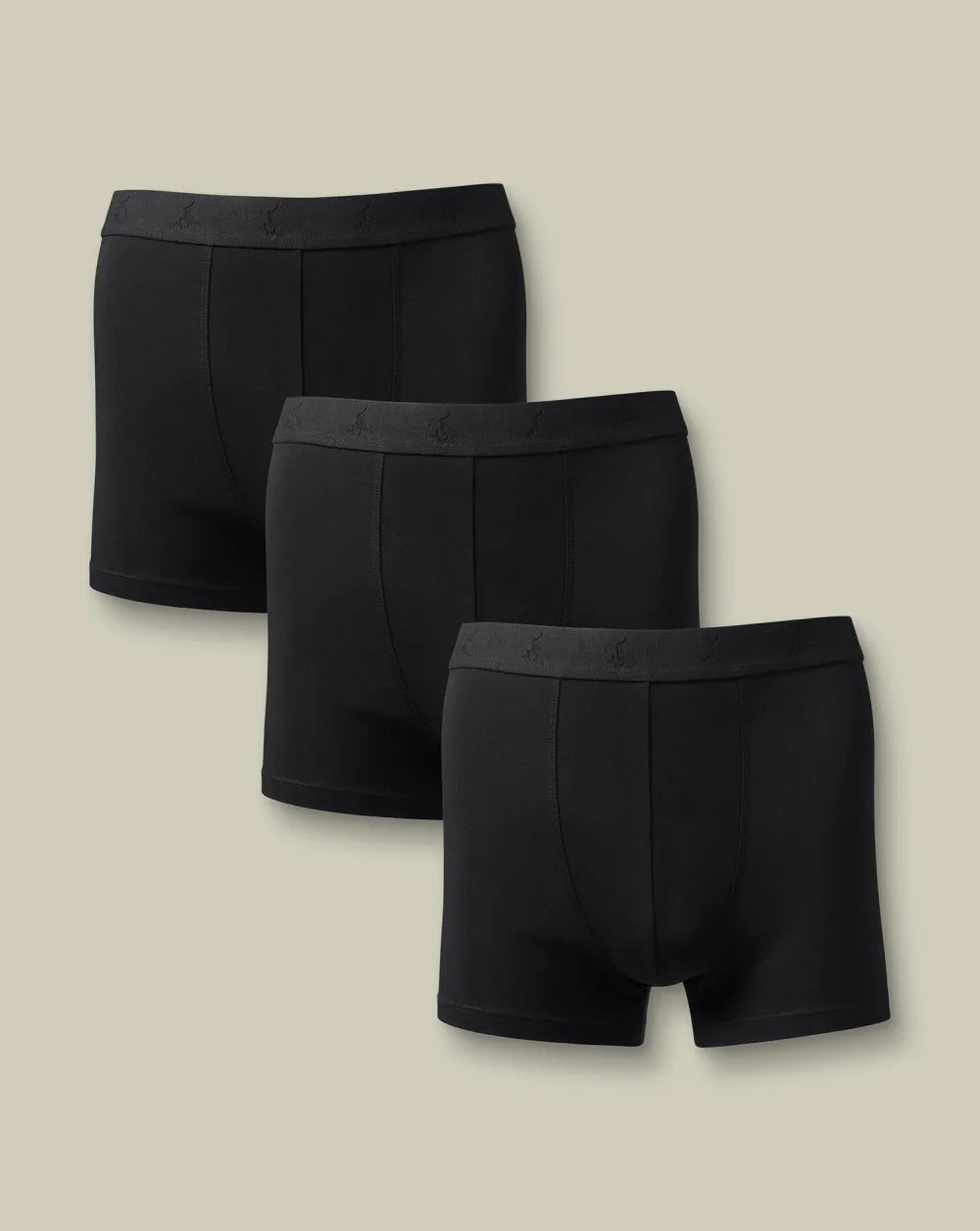 3 Pack Cotton Stretch Patterned Jersey Trunks - French Blue