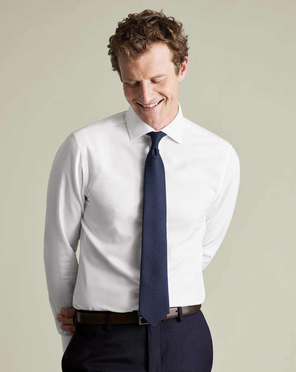 Non-Iron Westminster Weave Shirt - Silver Grey