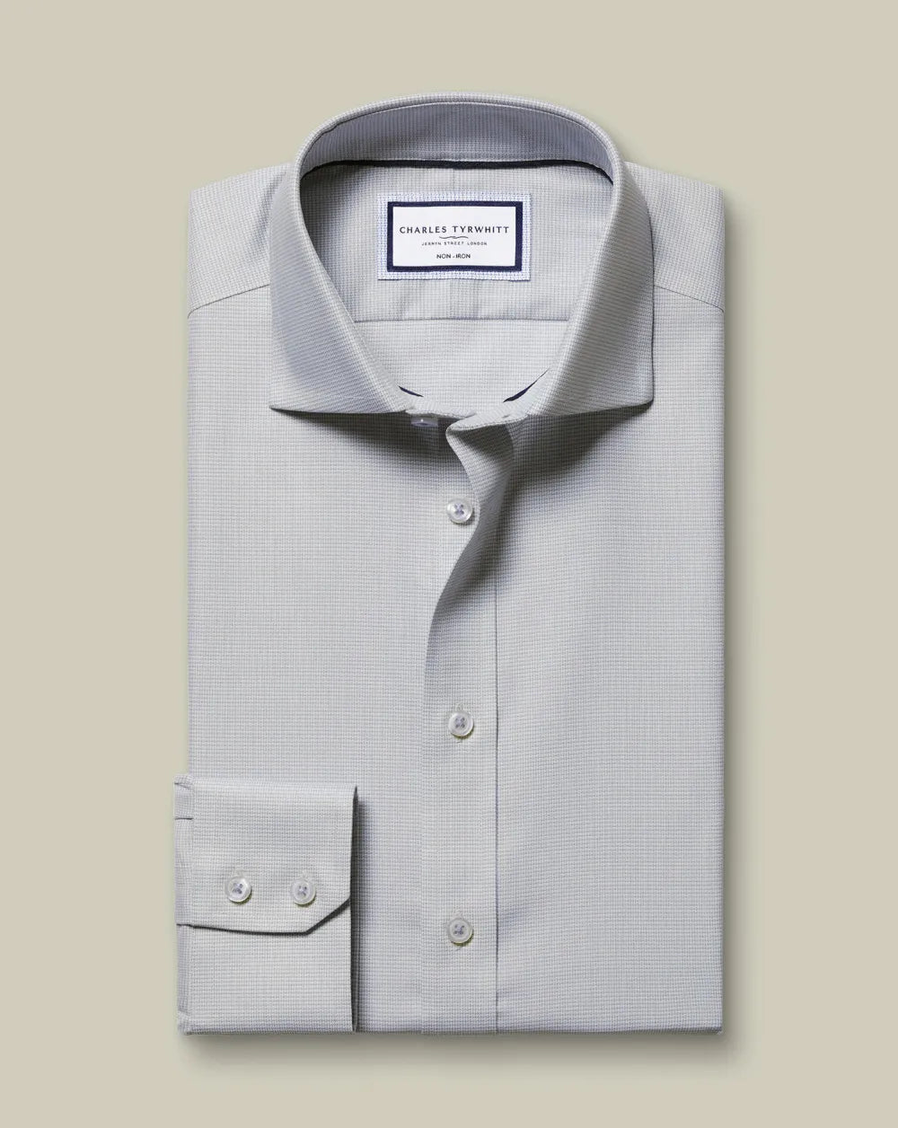 Non-Iron Westminster Weave Shirt - Silver Grey