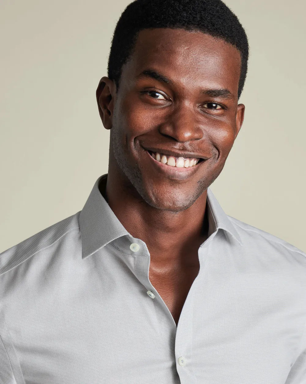Non-Iron Westminster Weave Shirt - Silver Grey