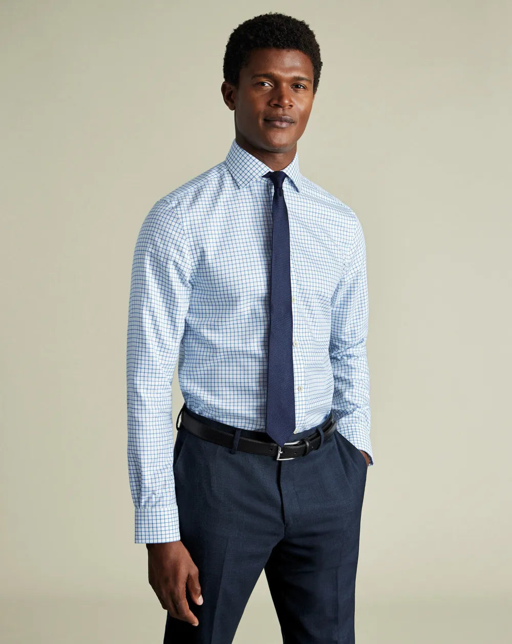 Non-Iron Westminster Weave Shirt - Silver Grey