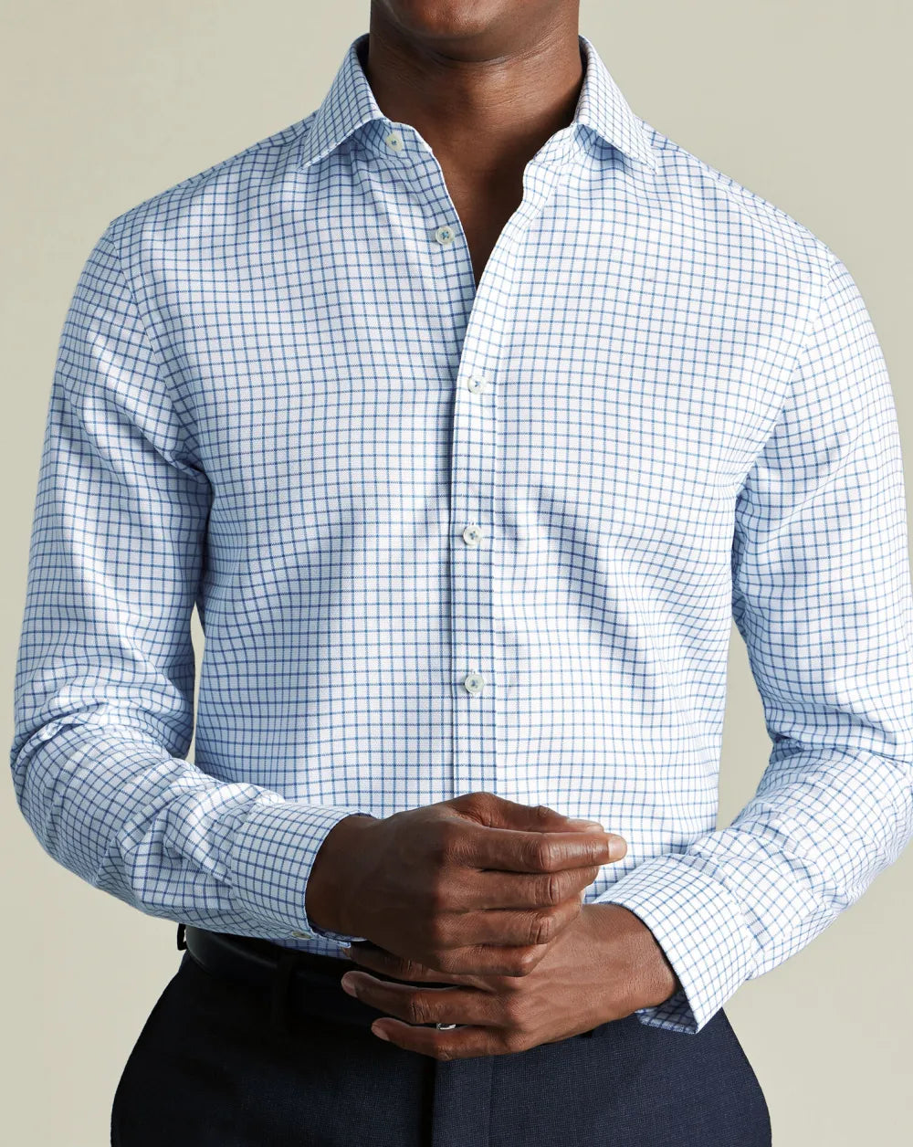Non-Iron Westminster Weave Shirt - Silver Grey