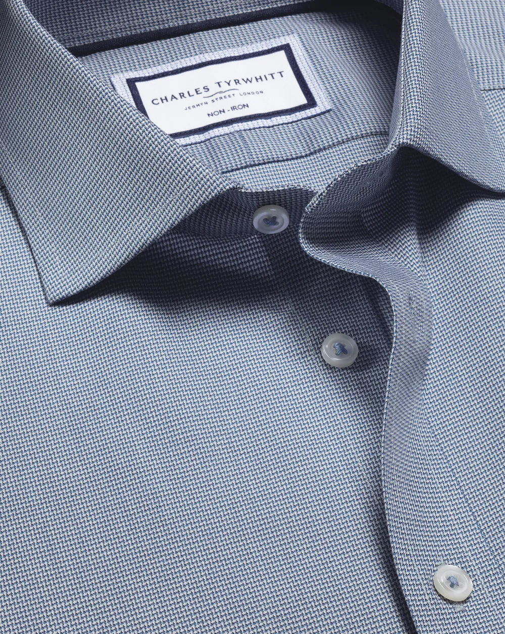 Non-Iron Westminster Weave Shirt - Silver Grey