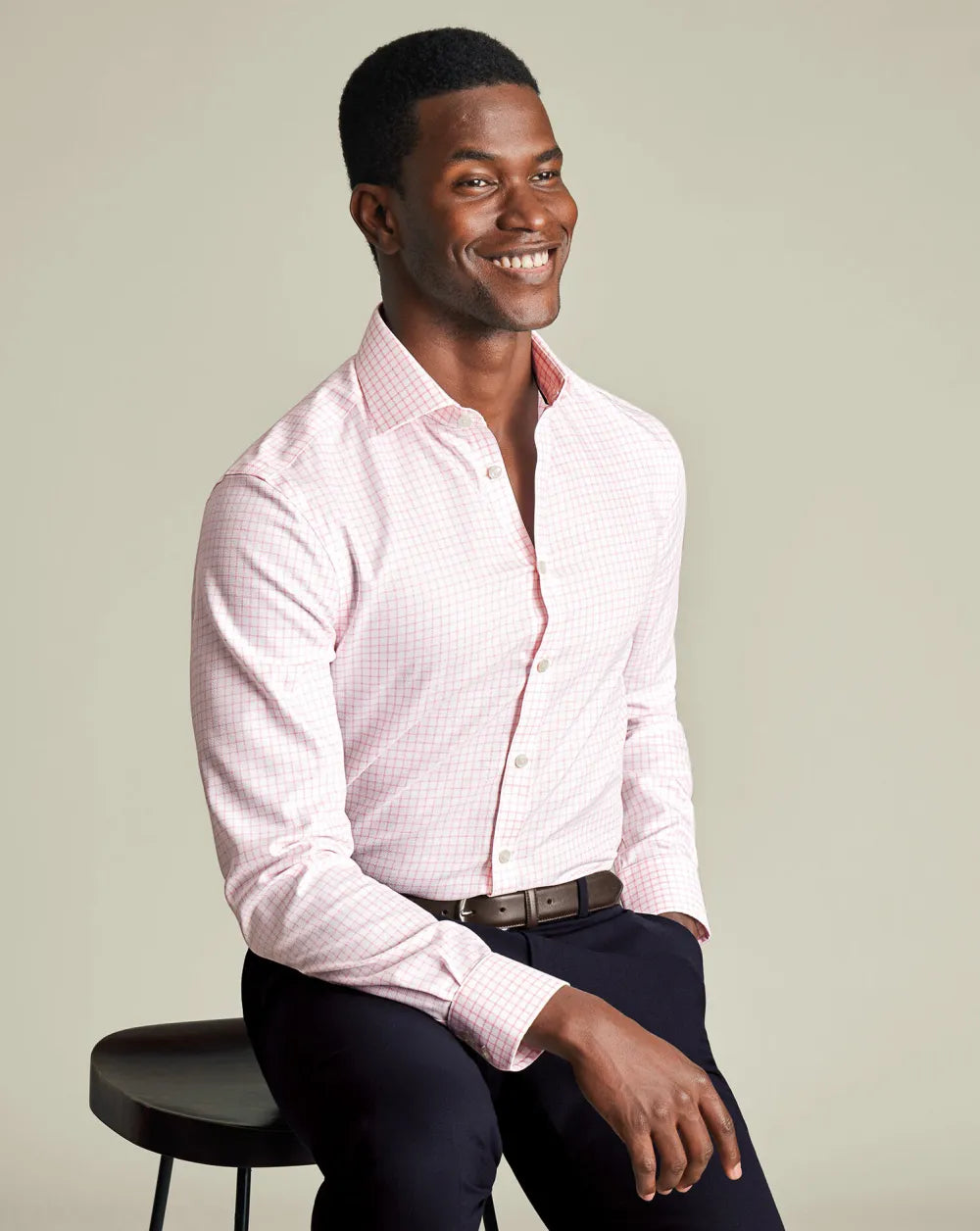 Non-Iron Westminster Weave Shirt - Silver Grey
