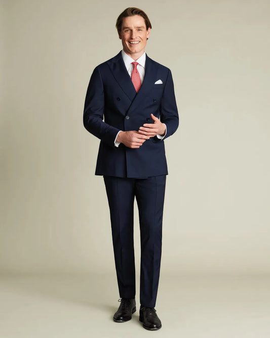 Double Breasted Italian Suit  - Dark Navy