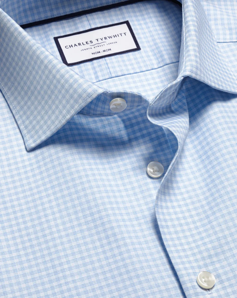 Non-Iron Cotton Linen Short Sleeve Shirt - Ink Blue