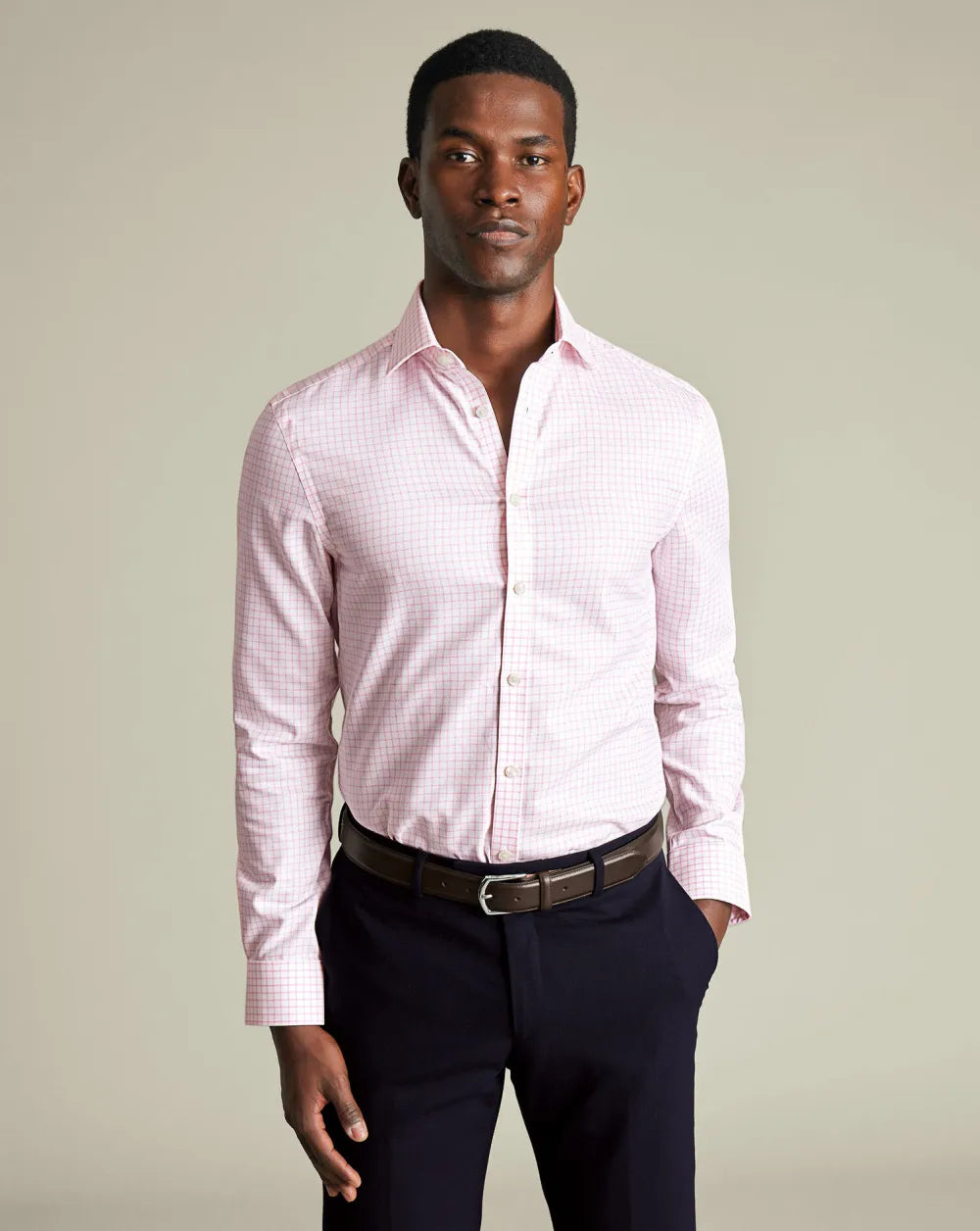 Non-Iron Westminster Weave Shirt - Silver Grey