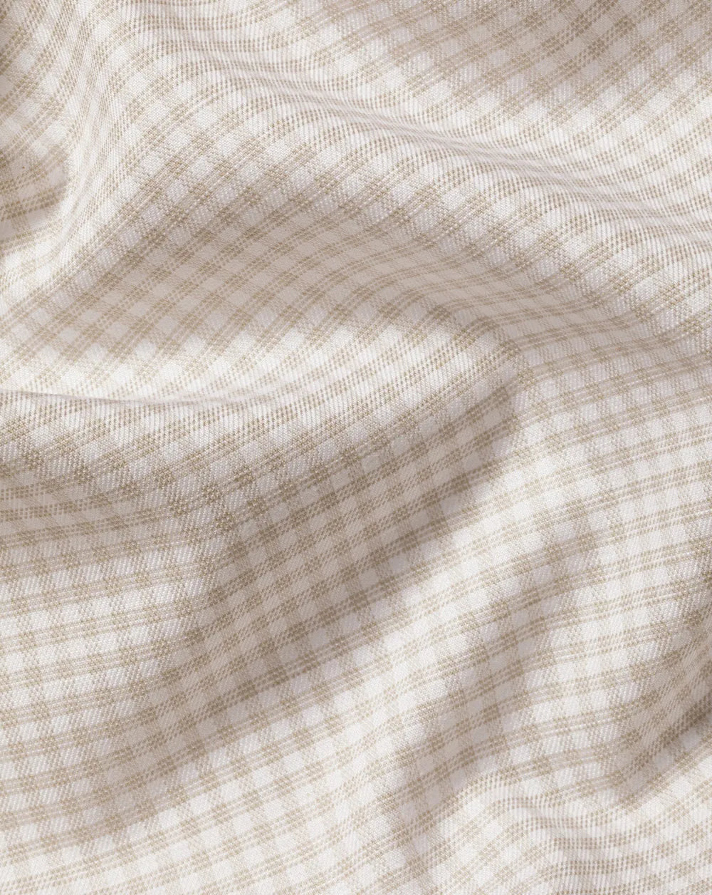 Semi-Cutaway Non-Iron Cotton Linen Shirt  - White