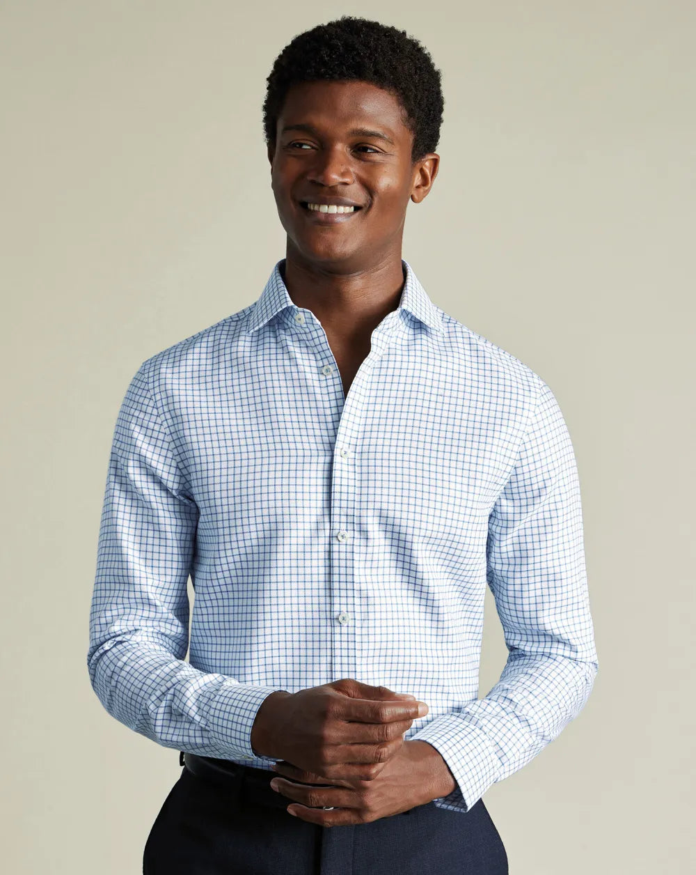 Non-Iron Westminster Weave Shirt - Silver Grey