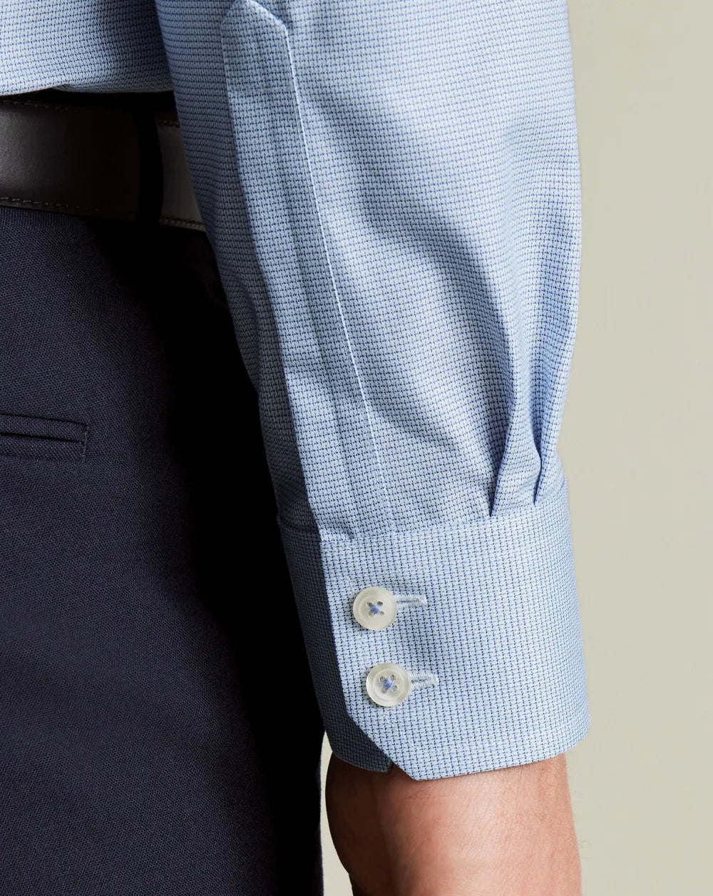 Non-Iron Westminster Weave Shirt - Silver Grey